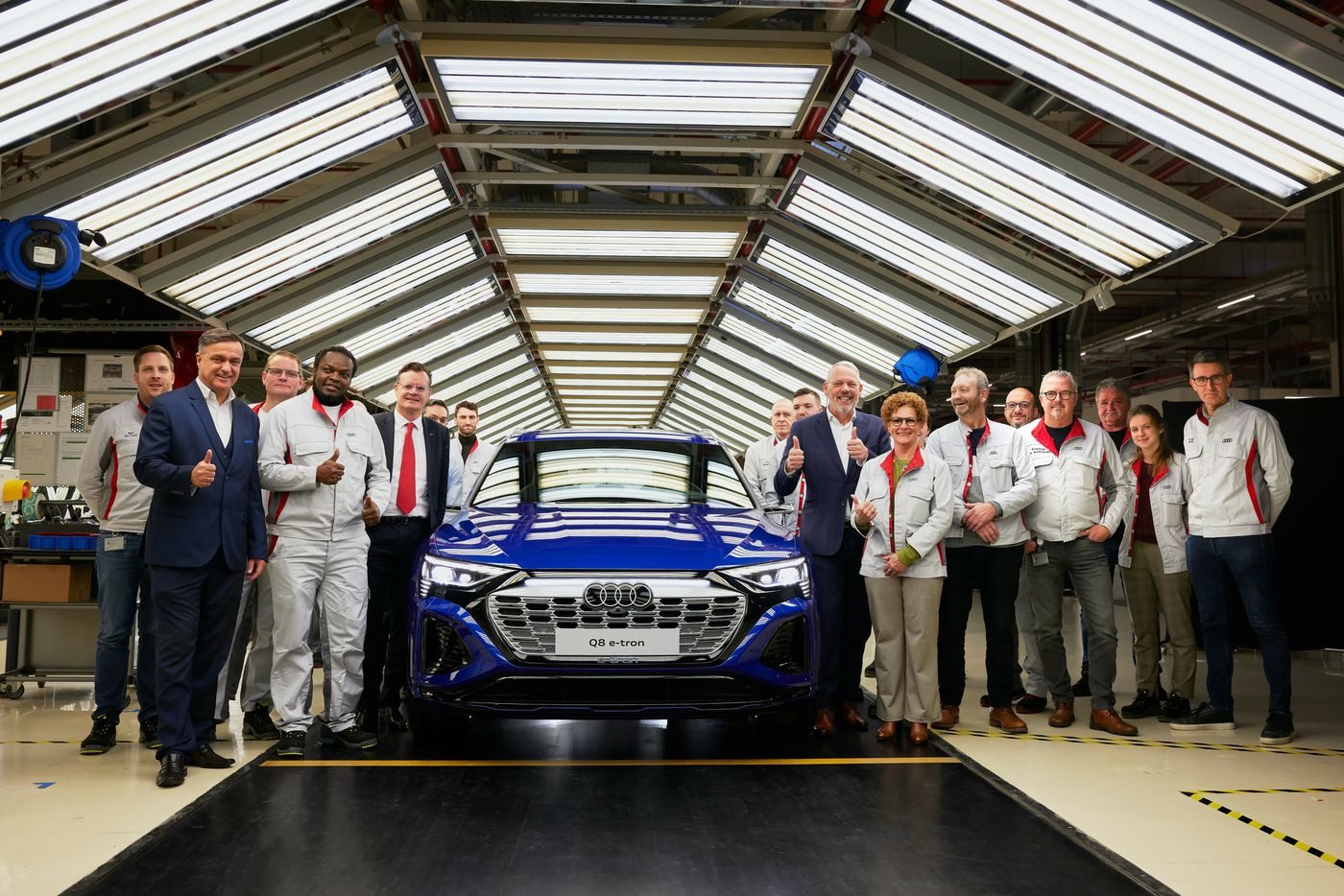 Audi comienza la producción del nuevo Q8 e-tron en Bruselas, una fábrica con balance neutro en emisiones de CO2