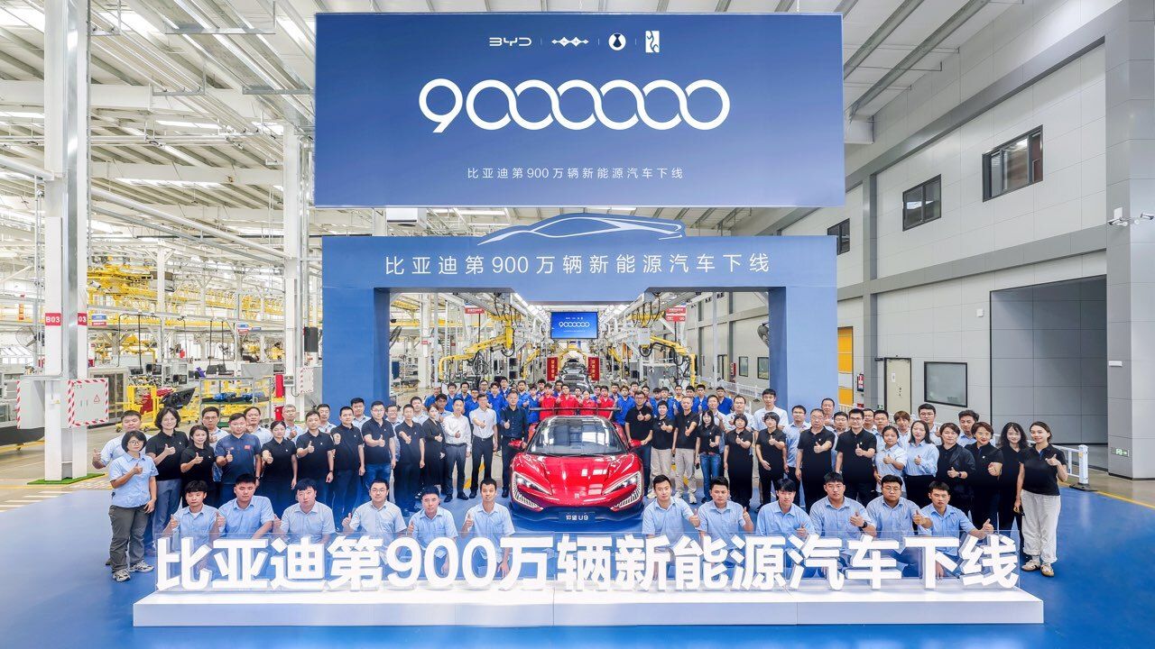 BYD lleva fabricados ya nueve millones de vehículos enchufables, sumando un récord de unidades vendidas