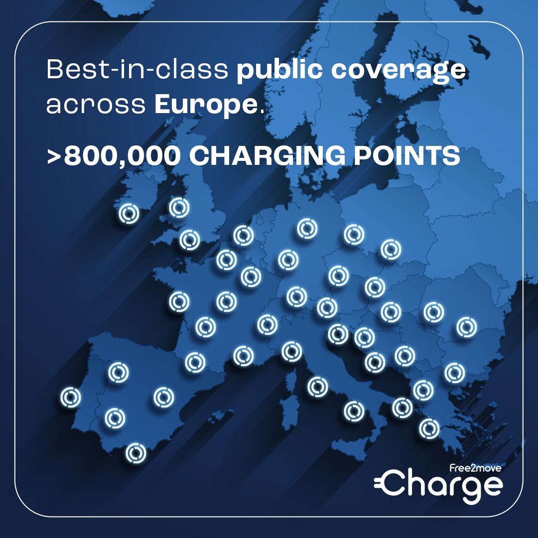 La propuesta de Free2move Charge de Stellantis plantea la carga de vehículos eléctricos en solo 3 clics y desde cualquier punto