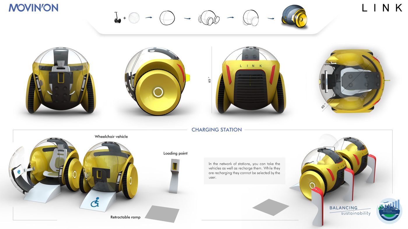 Luis Muñoz, ganador del Movin’On Challenge Design de Michelin que organiza Michelin con su proyecto LINK de movilidad individual y 100% eléctrico