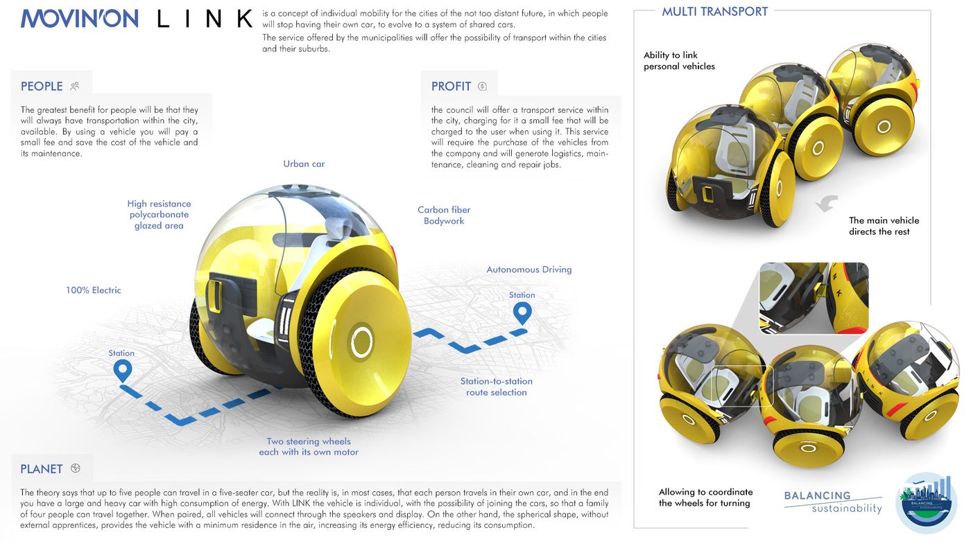 Luis Muñoz, ganador del Movin’On Challenge Design de Michelin que organiza Michelin con su proyecto LINK de movilidad individual y 100% eléctrico