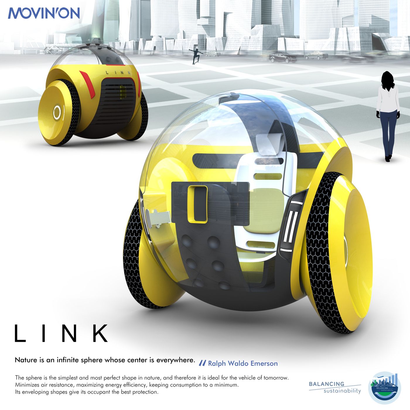 Luis Muñoz, ganador del Movin’On Challenge Design de Michelin que organiza Michelin con su proyecto LINK de movilidad individual y 100% eléctrico